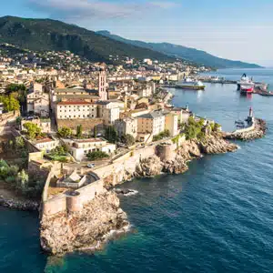 Photo aérienne de la citadelle de Bastia